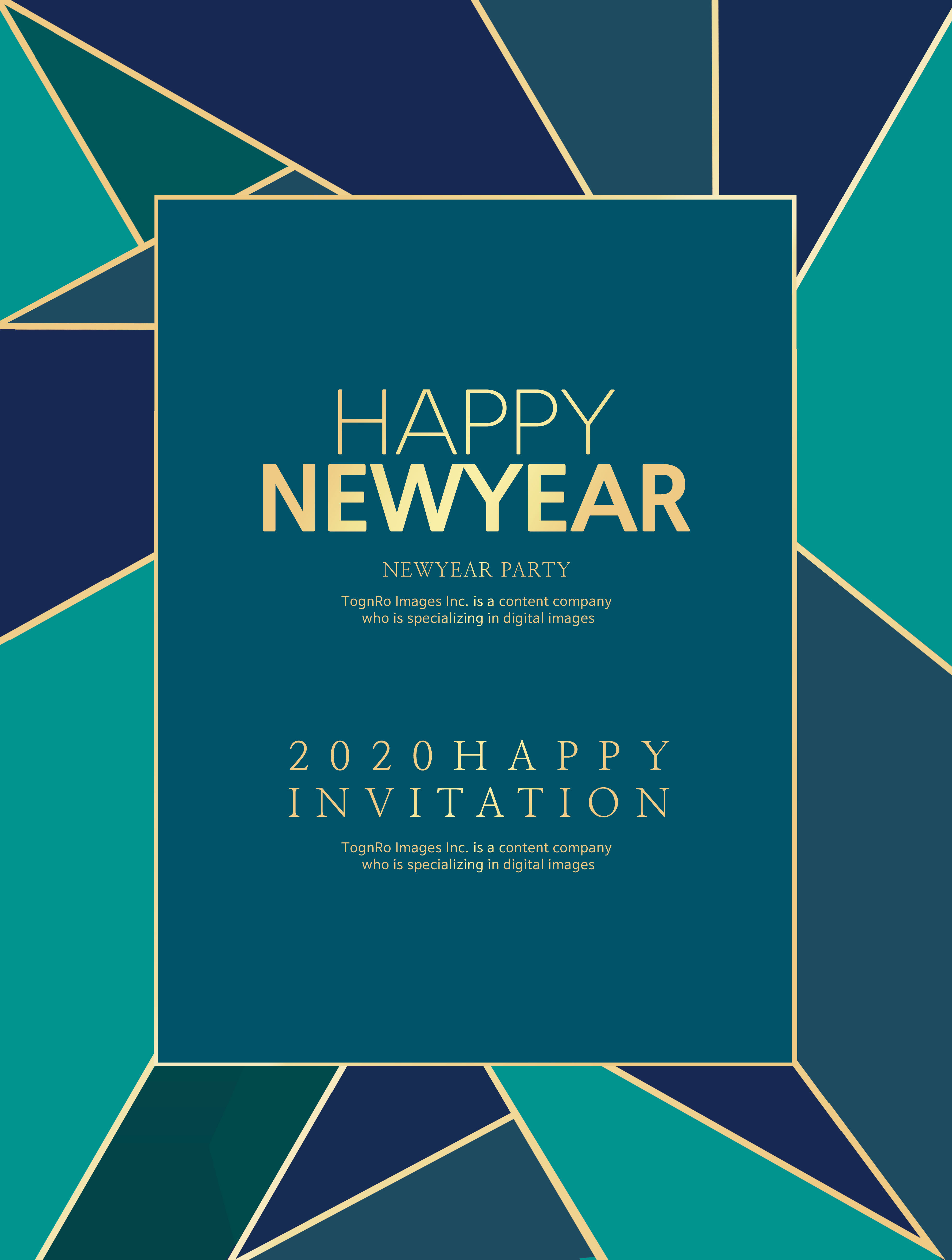 几何图形背景新年派对活动邀请传单/海报PSD素材16图库精选psd模板插图