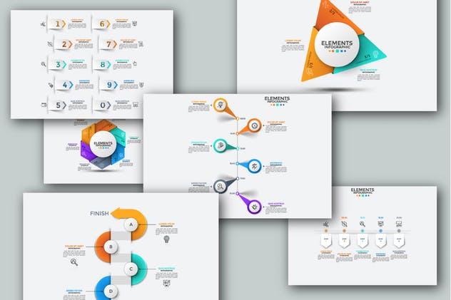 互联网解决方案信息图表数据统计PP幻灯片模板 Infographic Solutions Powerpoint Infographic插图(8)