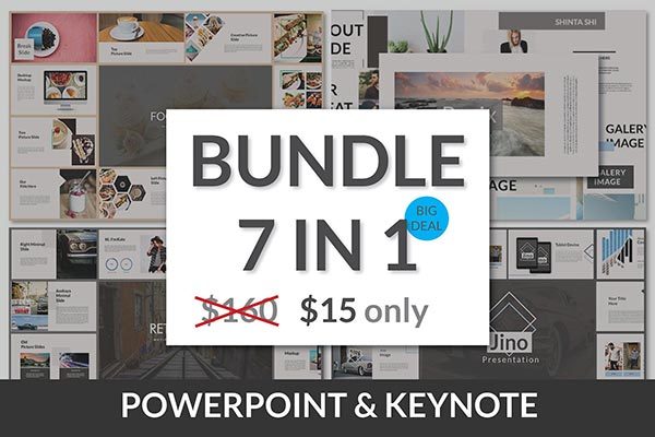极简主义7合1Powerpoint和keynote