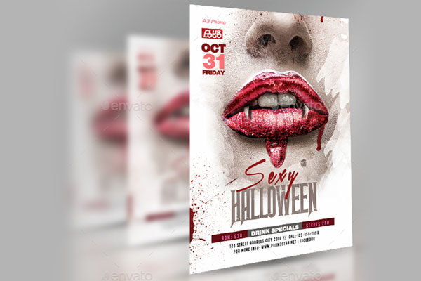 惊悚万圣节海报模板 Halloween Par