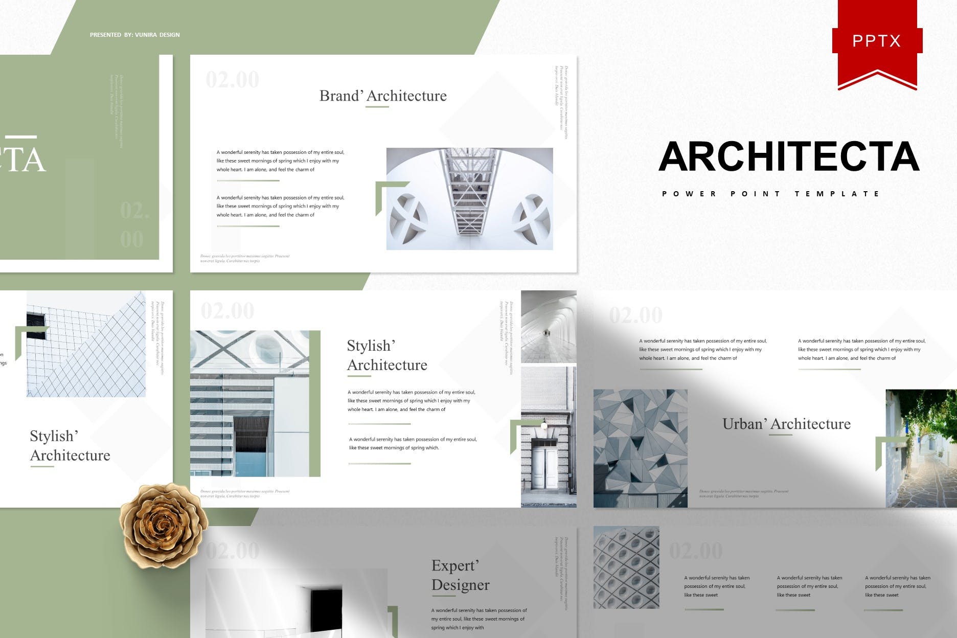 建筑设计公司PPT幻灯片设计模板 Architecta | Powerpoint Template插图