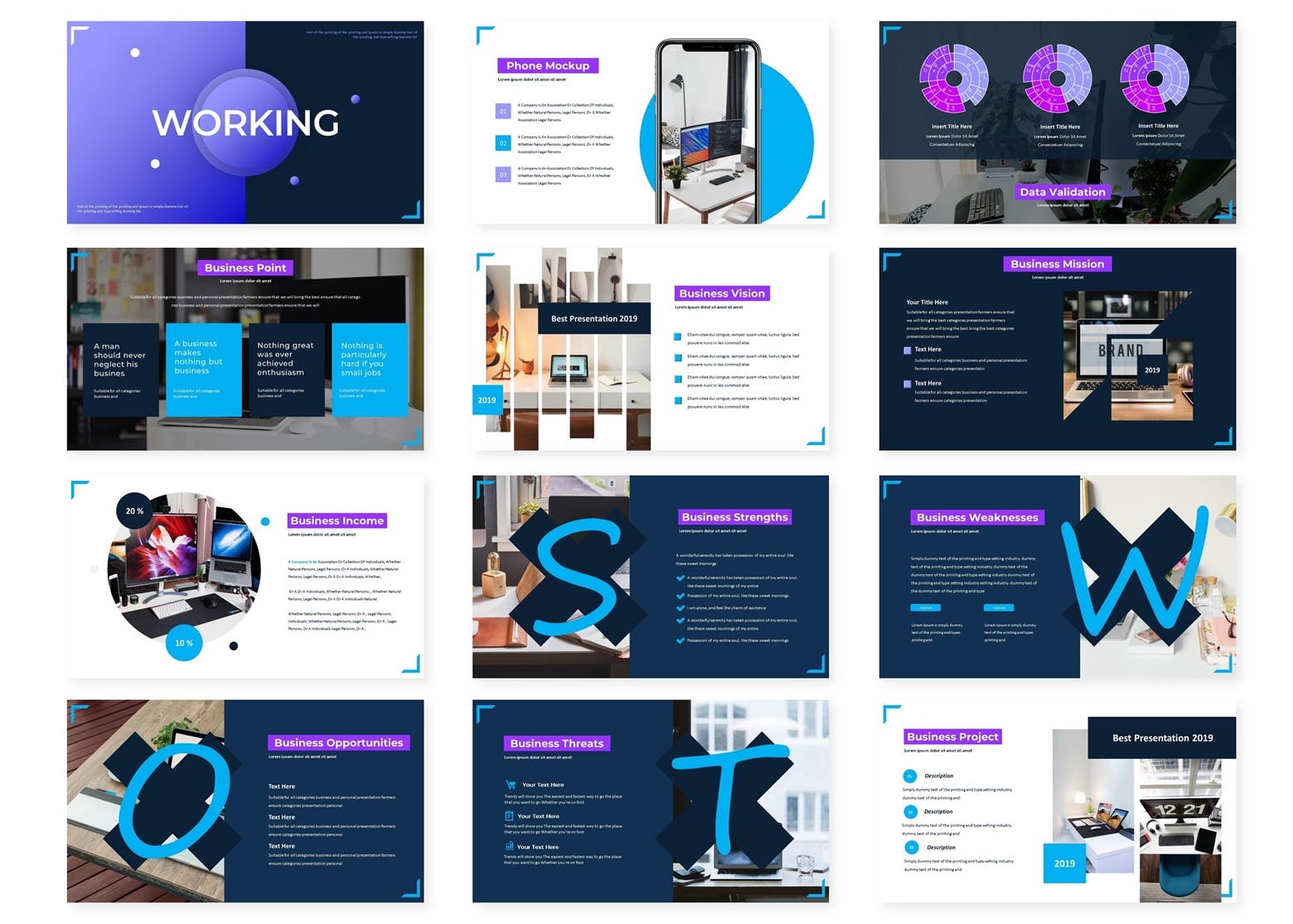 众创空间商业计划书PPT幻灯片模板 Working – Powerpoint Template插图(1)