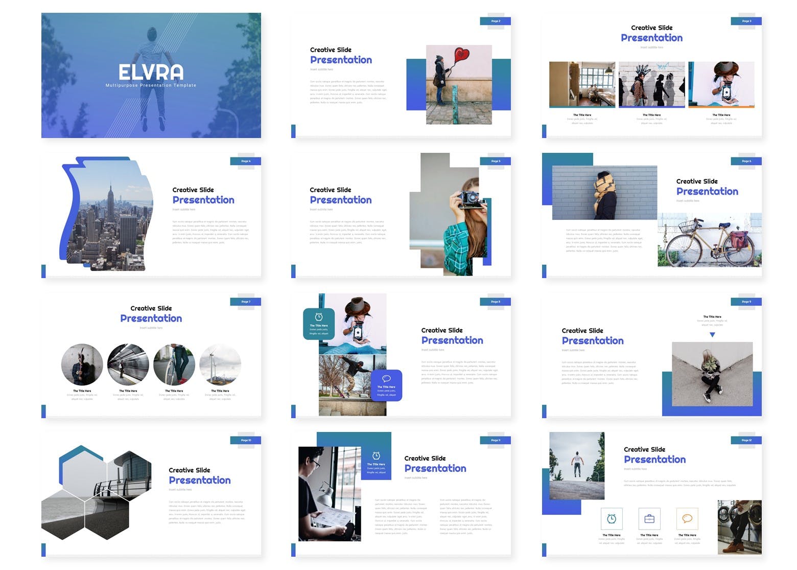创意信息图表主题风格16图库精选PPT模板 Elvra – Powerpoint Template插图(1)