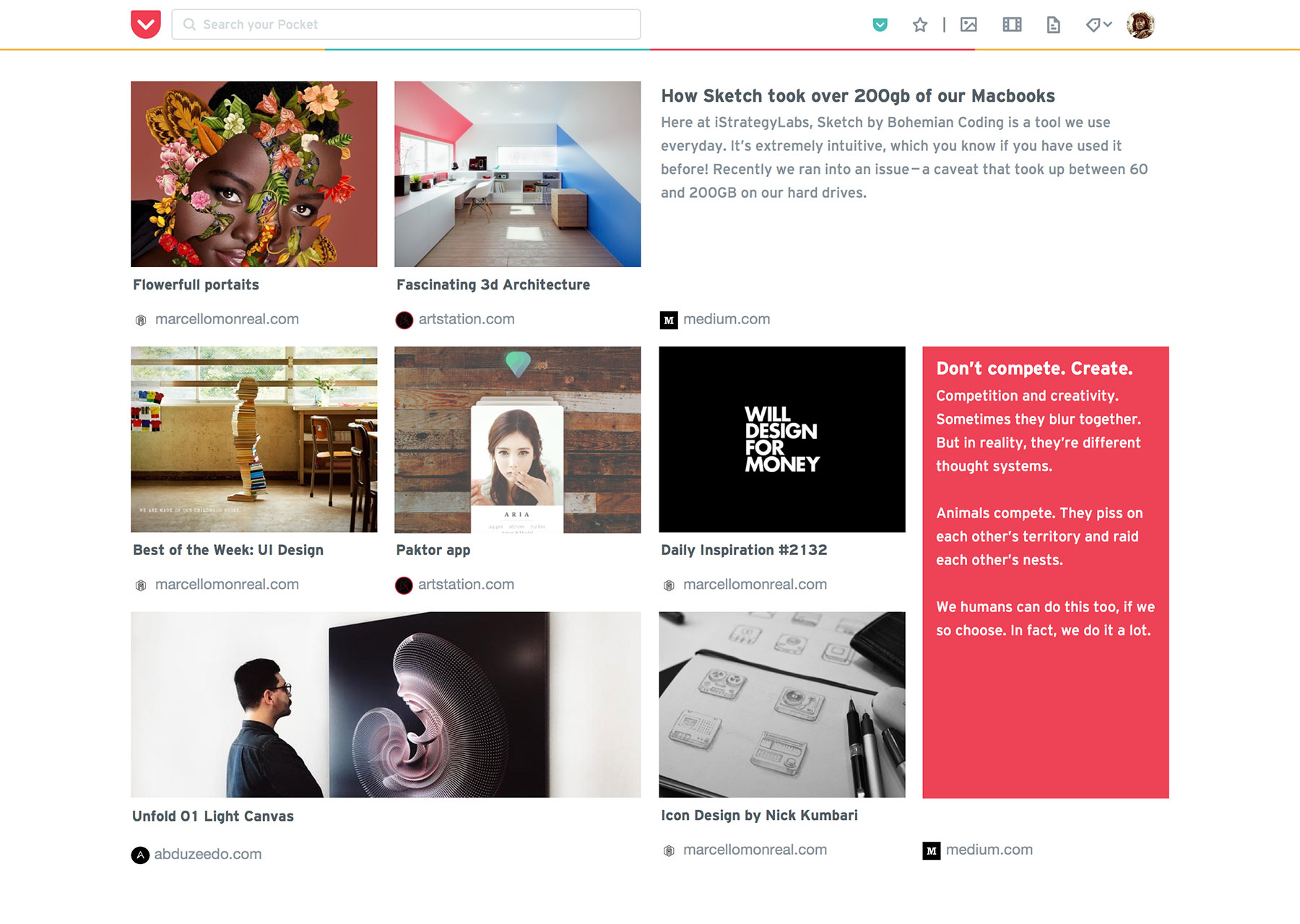 Pocket Web UI