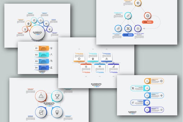 互联网解决方案信息图表数据统计PP幻灯片模板 Infographic Solutions Powerpoint Infographic插图(9)