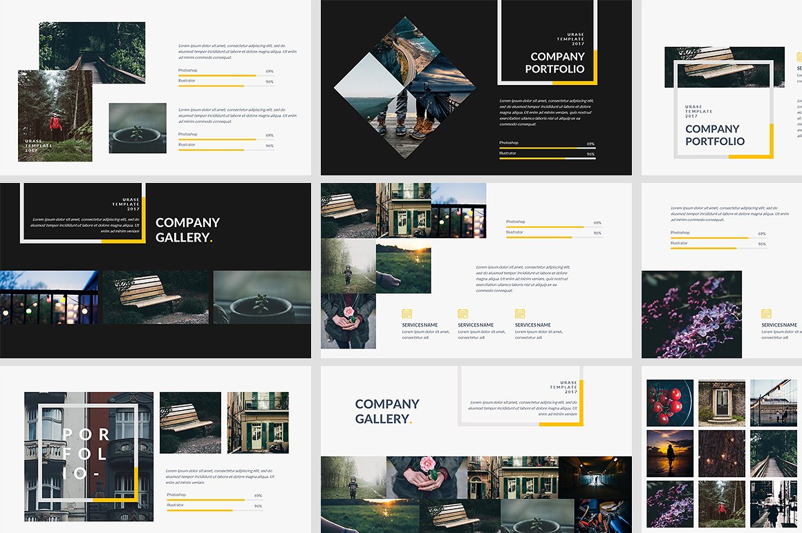 105页创意幻灯片模板 Urase – Creative Powerpoint Template插图(8)