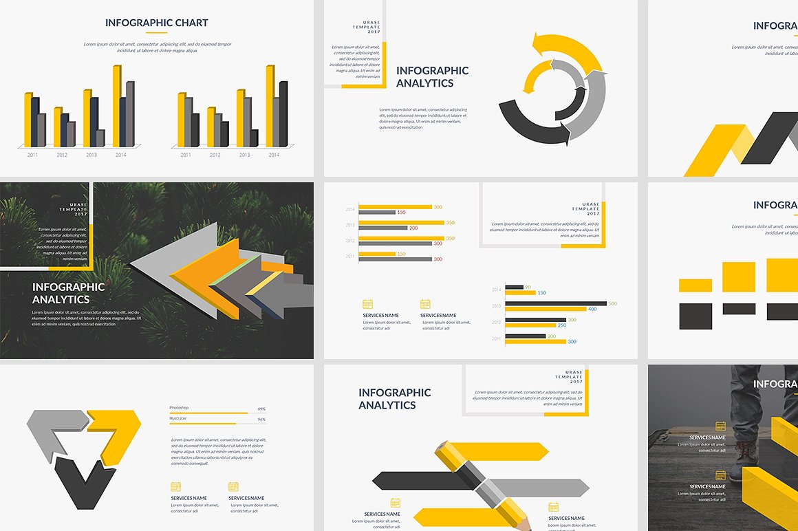 105页创意幻灯片模板 Urase – Creative Powerpoint Template插图(3)