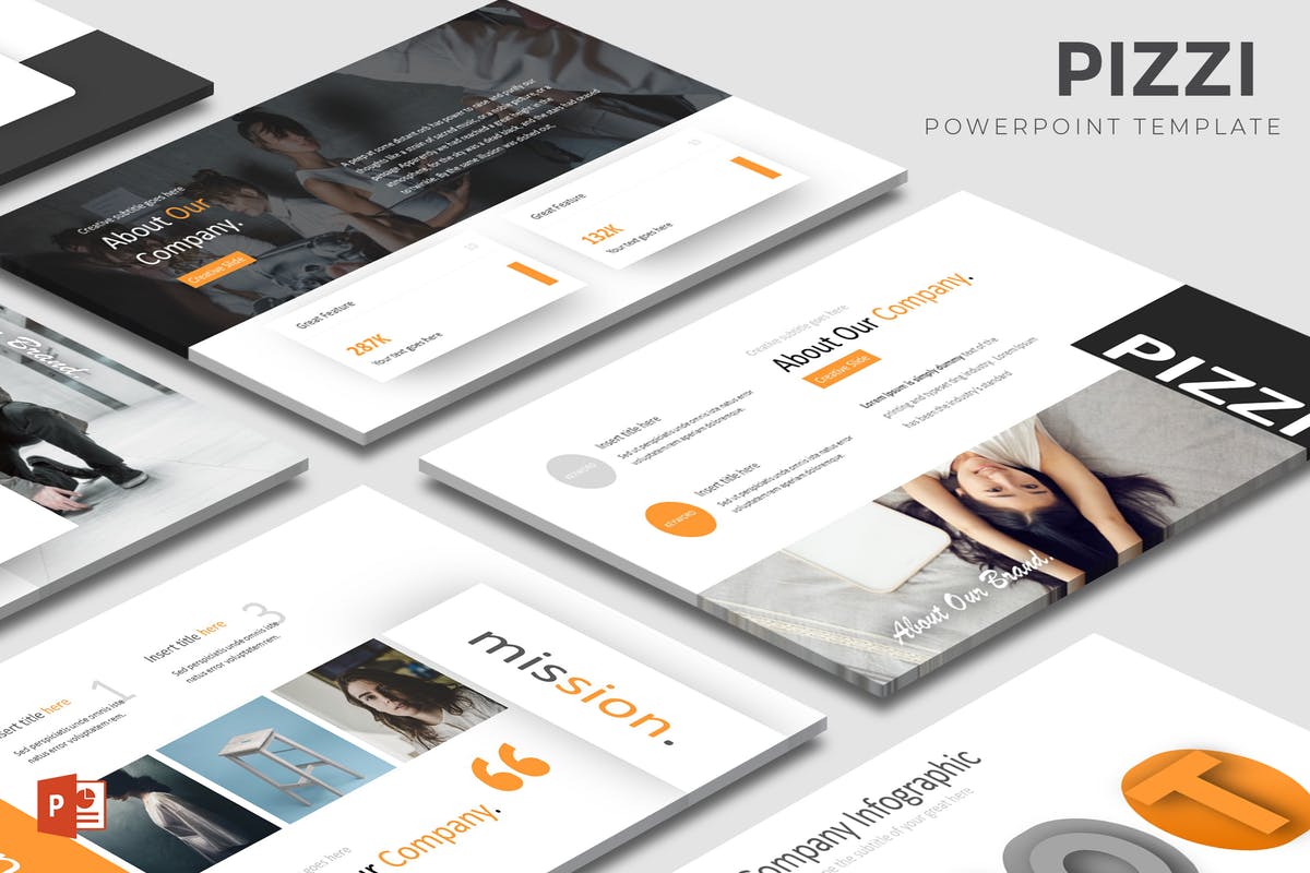 企业商务用途PPT模板 Pizzi – Powerpoint Template插图