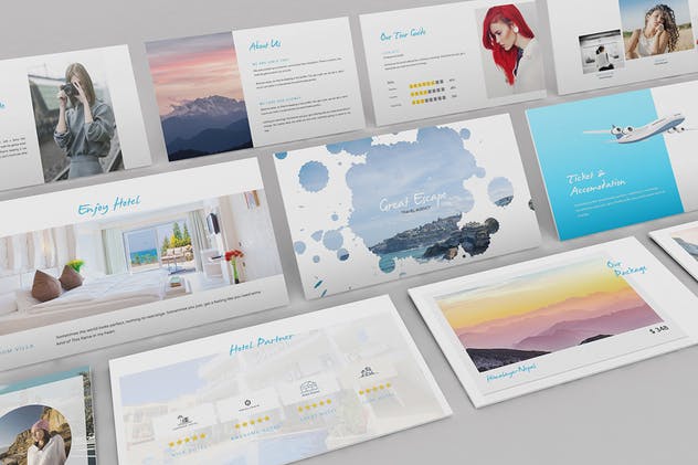 旅行社旅游代理服务PPT幻灯片模板 Travel Agency Powerpoint Template插图(2)