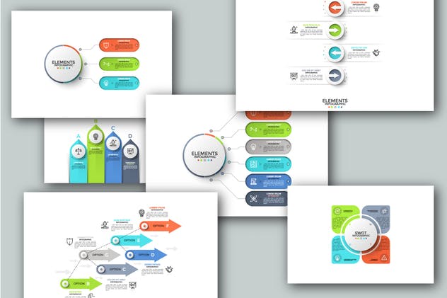互联网解决方案信息图表数据统计PP幻灯片模板 Infographic Solutions Powerpoint Infographic插图(5)