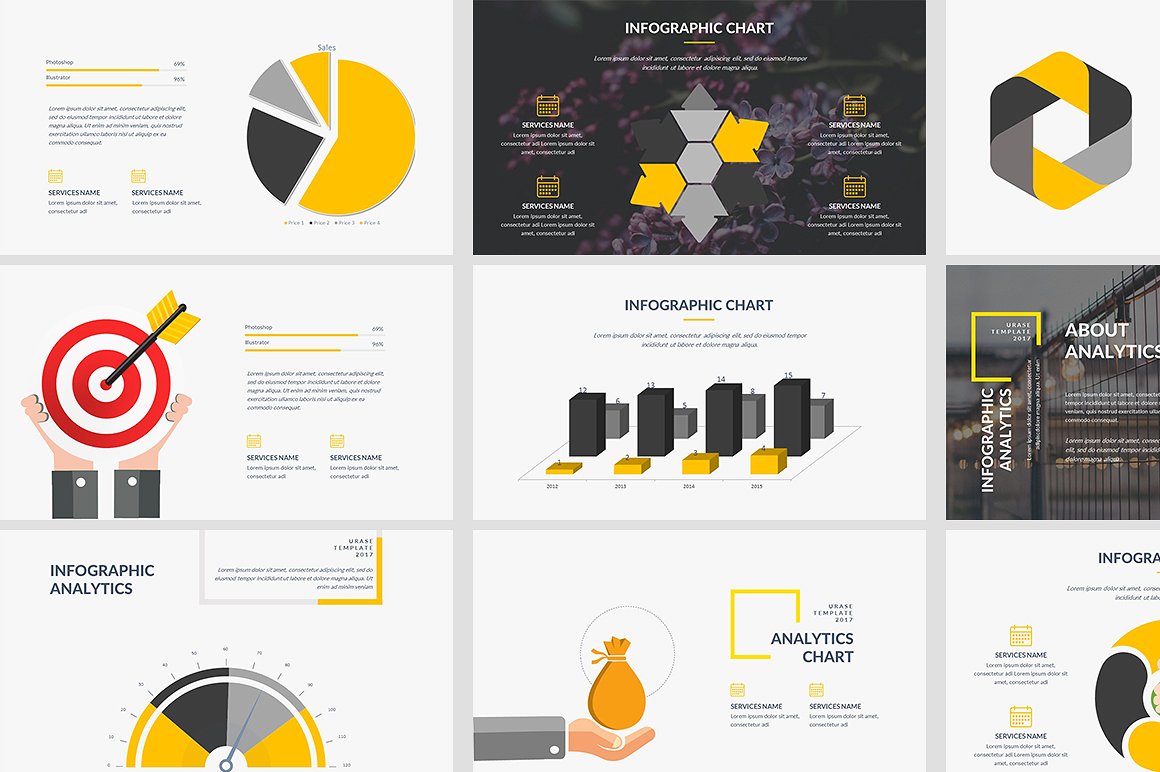 105页创意幻灯片模板 Urase – Creative Powerpoint Template插图(1)