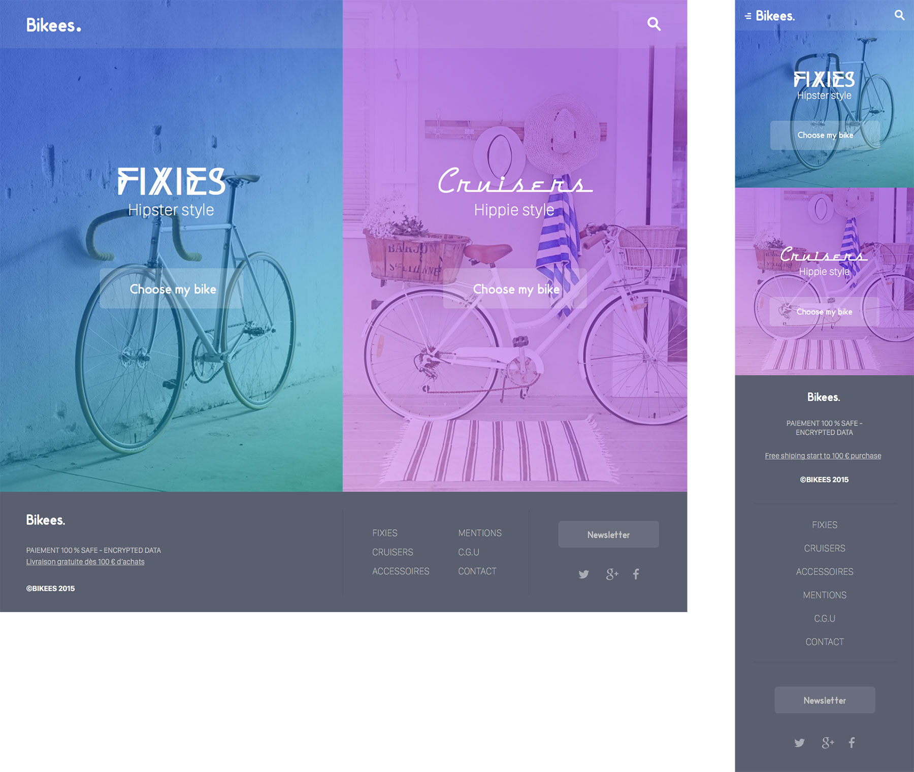 Bikees Landing Page