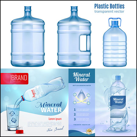 7套纯净水矿泉水海报纯净水瓶